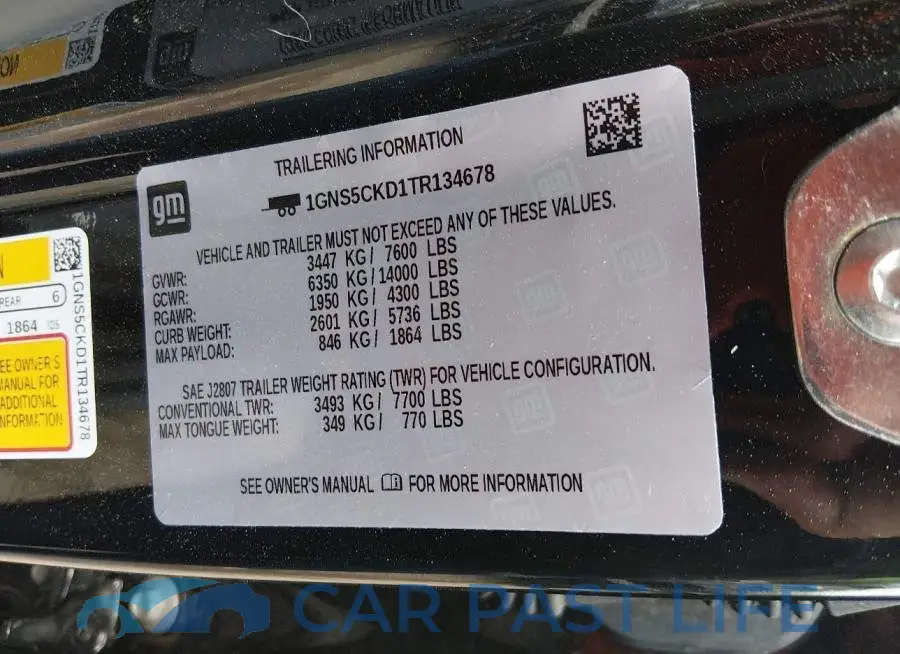 1GNS5CKD1TR134678# 9