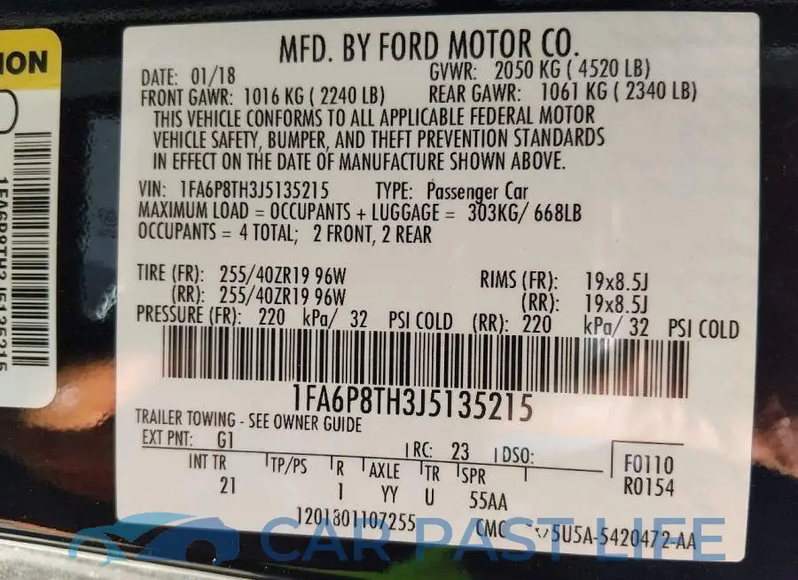 1FA6P8TH3J5135215# 9