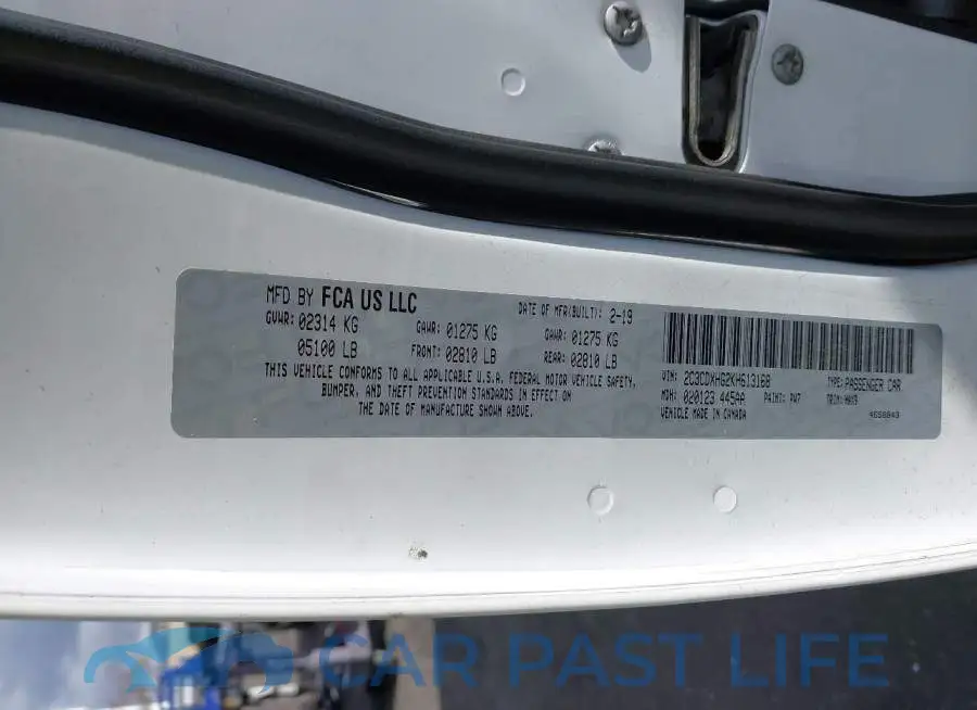 2C3CDXHG2KH613168# 9