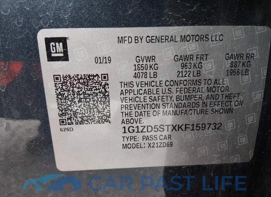 1G1ZD5STXKF159732# 9