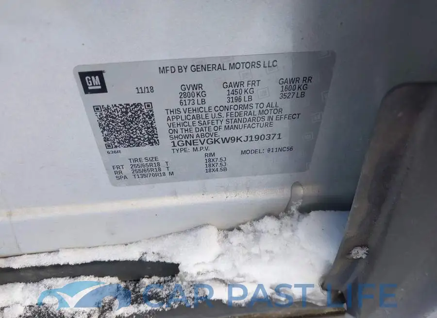 1GNEVGKW9KJ190371# 9