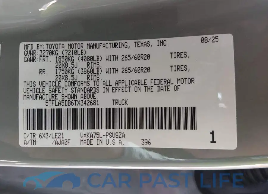 5TFLA5DB6TX342681# 9