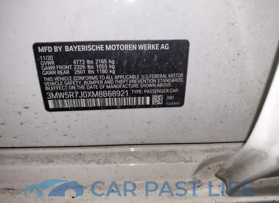 3MW5R7J0XM8B68921# 9
