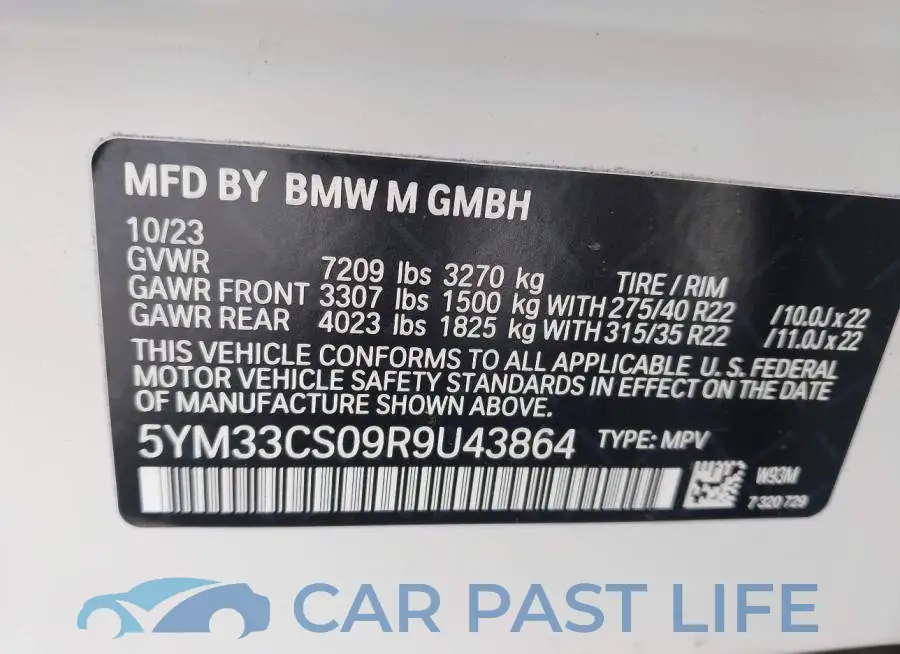 5YM33CS09R9U43864# 9