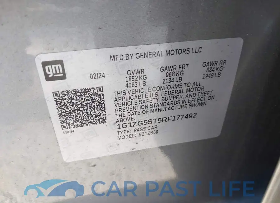 1G1ZG5ST5RF177492# 9