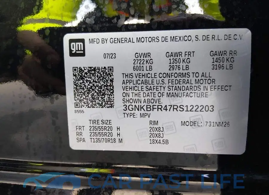 3GNKBFR47RS122203# 9