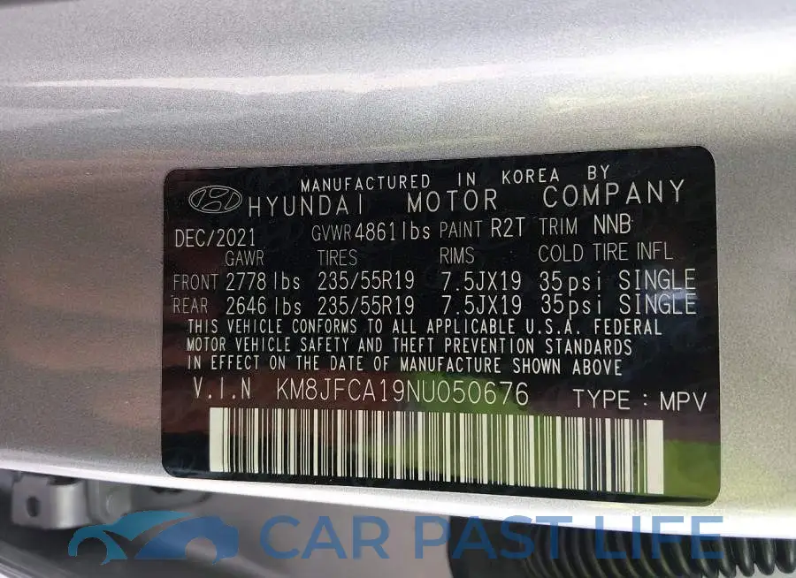 KM8JFCA19NU050676# 9