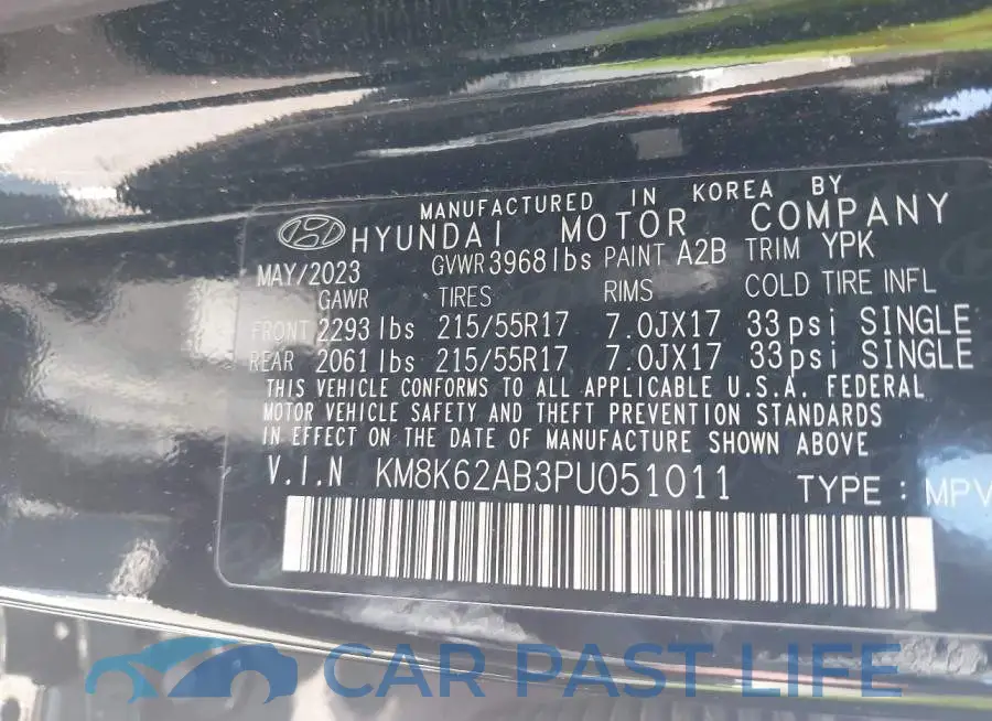 KM8K62AB3PU051011# 9