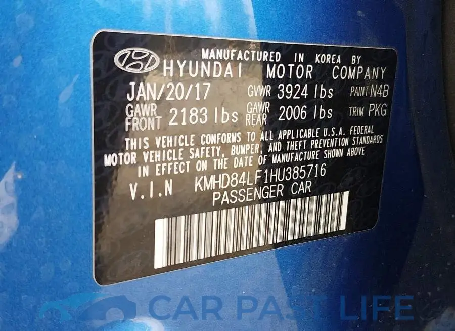 KMHD84LF1HU385716# 9