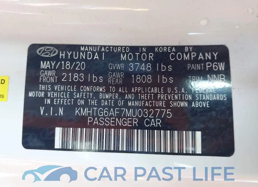 KMHTG6AF7MU032775# 9