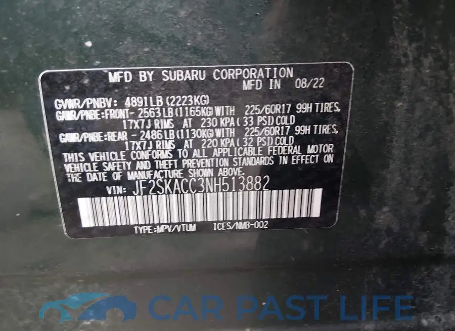 JF2SKACC3NH513882# 9