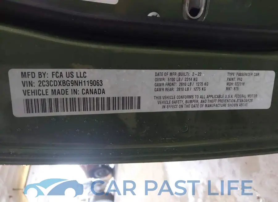 2C3CDXBG9NH119063# 9