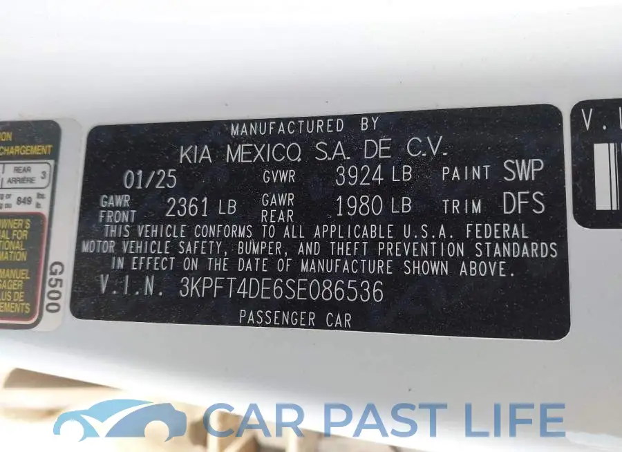 3KPFT4DE6SE086536# 9