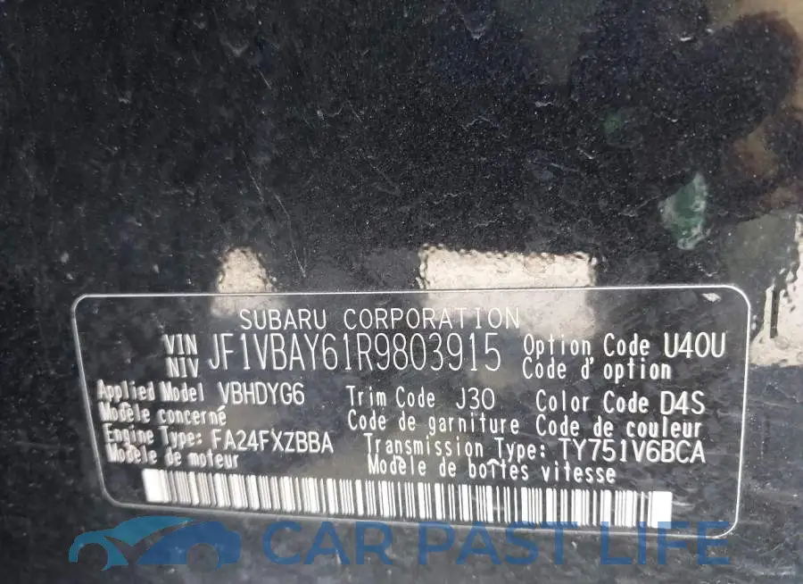 JF1VBAY61R9803915# 9