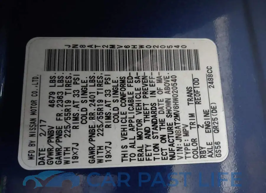 JN8AT2MV6HW020540# 9