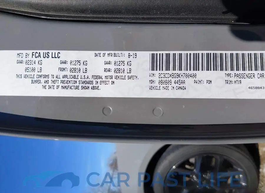2C3CDXBG9KH700400# 9