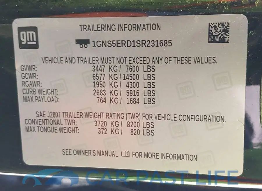 1GNS5ERD1SR231685# 9