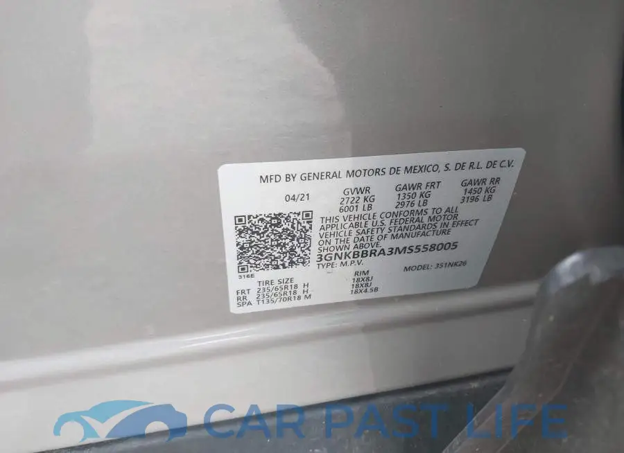 3GNKBBRA3MS558005# 9