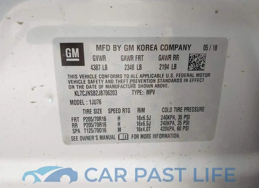 KL7CJNSB2JB706203# 9