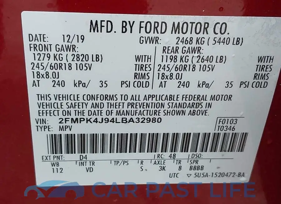 2FMPK4J94LBA32980# 9