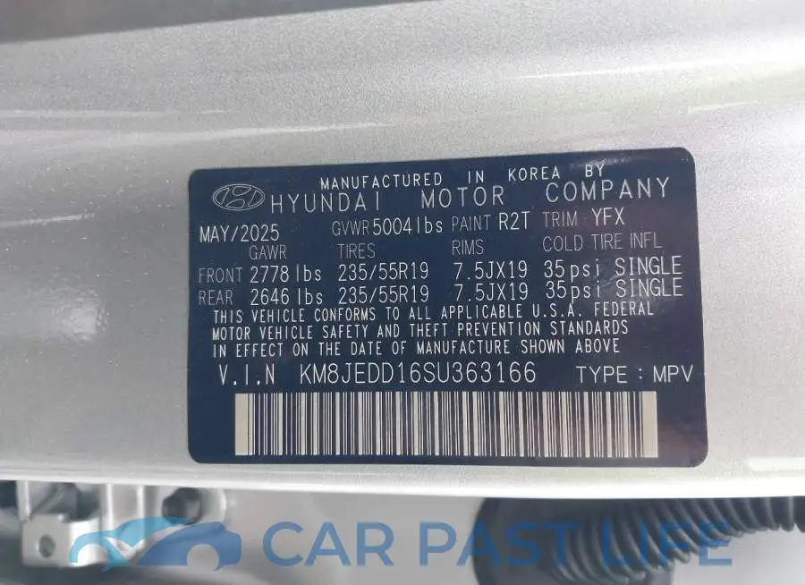 KM8JEDD16SU363166# 9