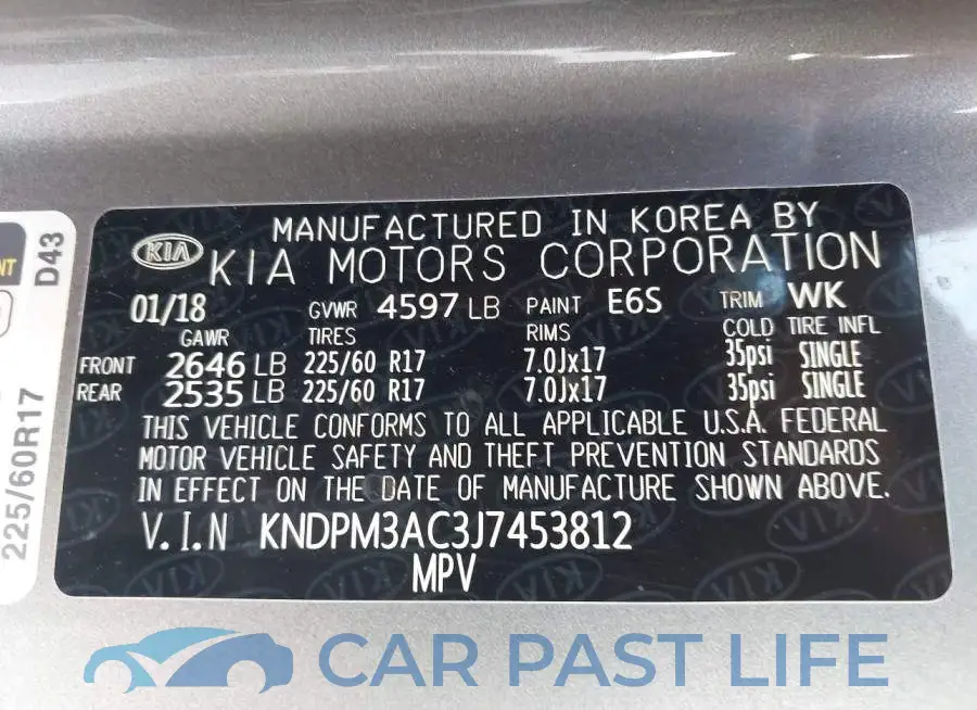 KNDPM3AC3J7453812# 9