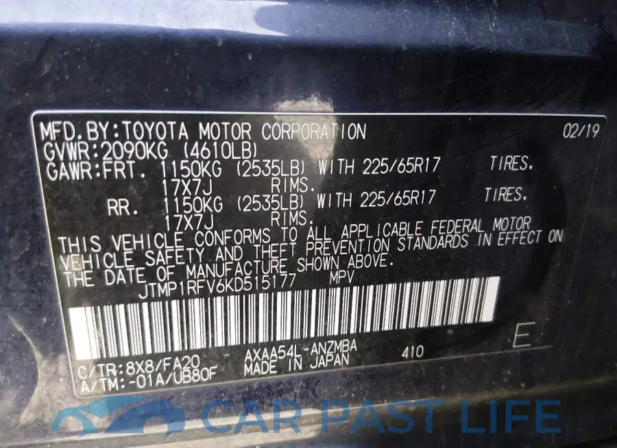 JTMP1RFV6KD515177# 9