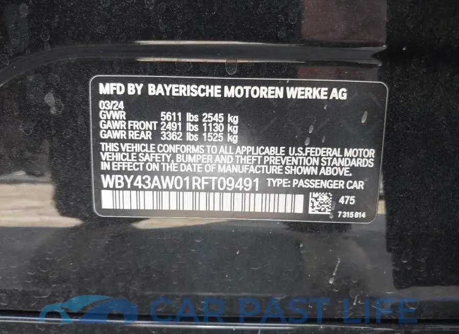 WBY43AW01RFT09491# 9