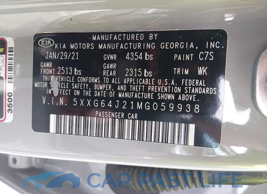 5XXG64J21MG059938# 9
