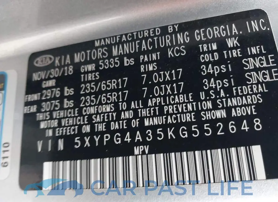 5XYPG4A35KG552648# 9