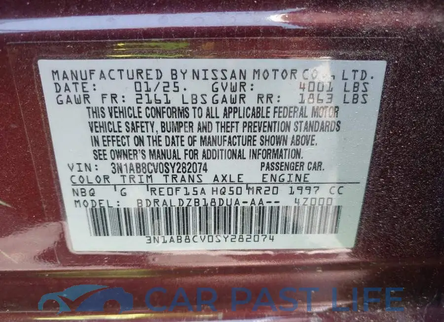 3N1AB8CV0SY282074# 9