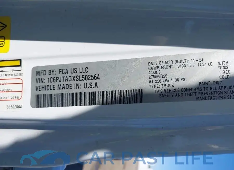 1C6PJTAGXSL502564# 9