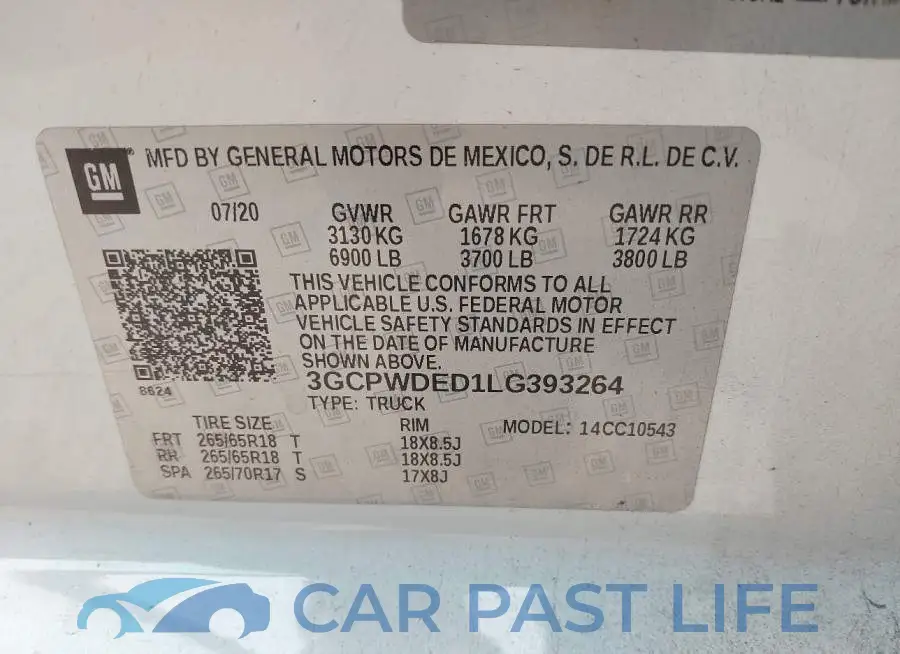 3GCPWDED1LG393264# 9