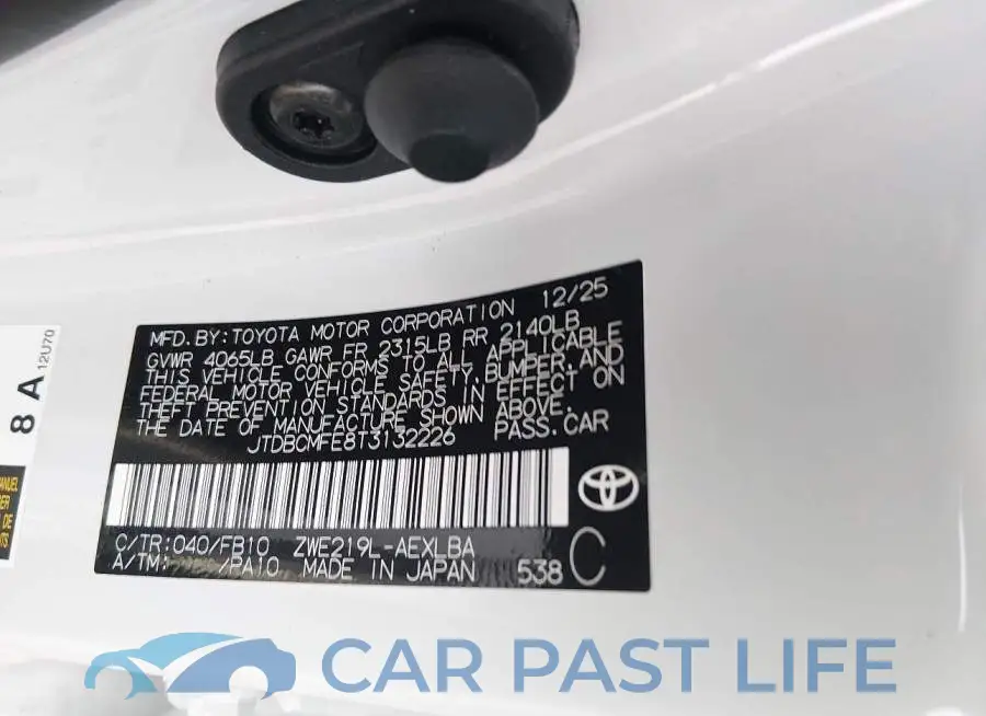 JTDBCMFE8T3132226# 9