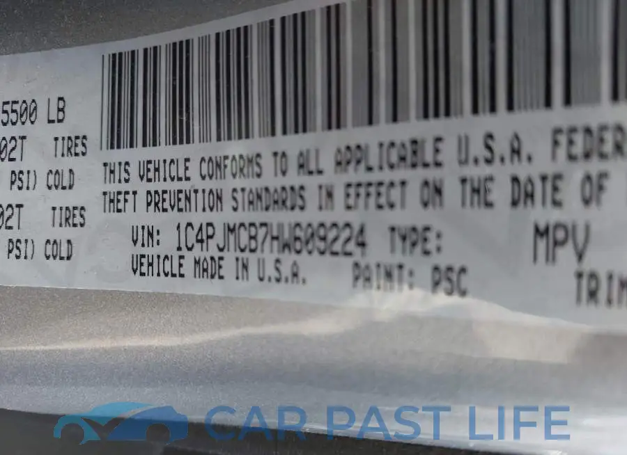 1C4PJMCB7HW609224# 9
