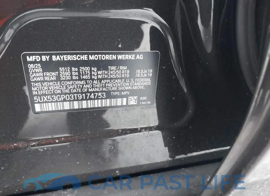 5UX53GP03T9174753# 9