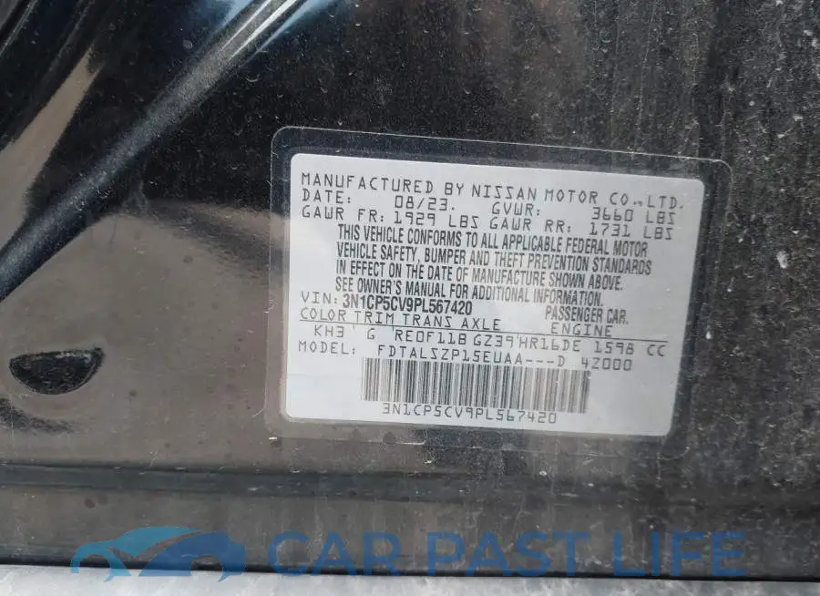 3N1CP5CV9PL567420# 9