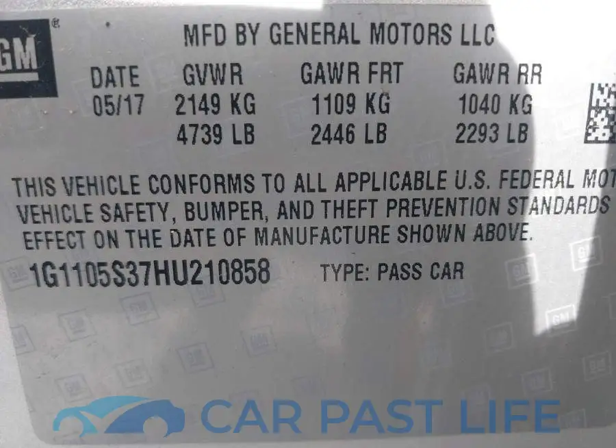 1G1105S37HU210858# 9