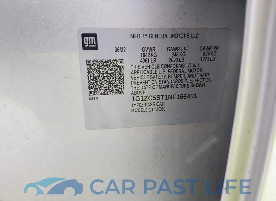 1G1ZC5ST1NF166401# 9