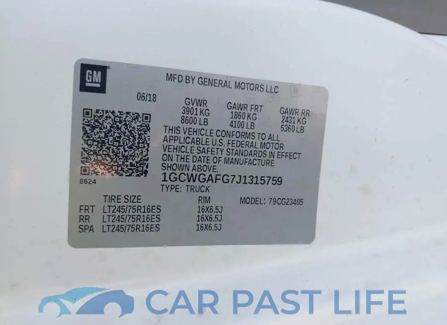 1GCWGAFG7J1315759# 9