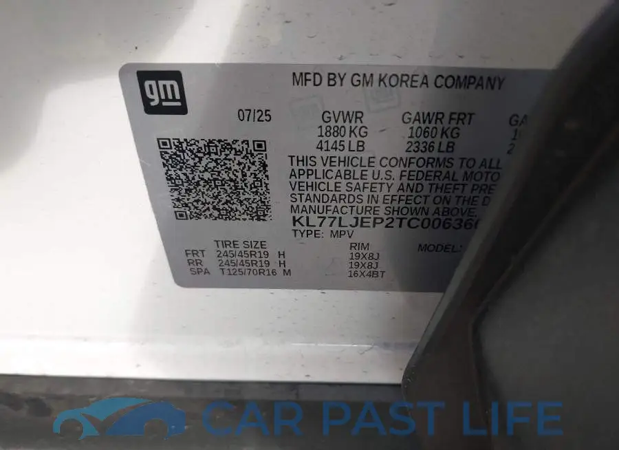 KL77LJEP2TC006366# 9