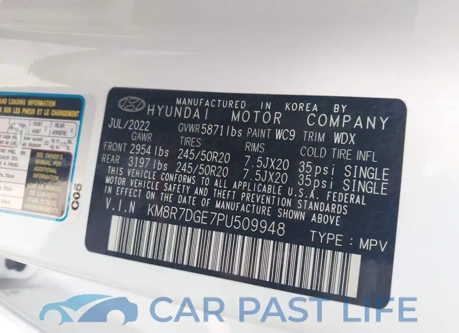 KM8R7DGE7PU509948# 9