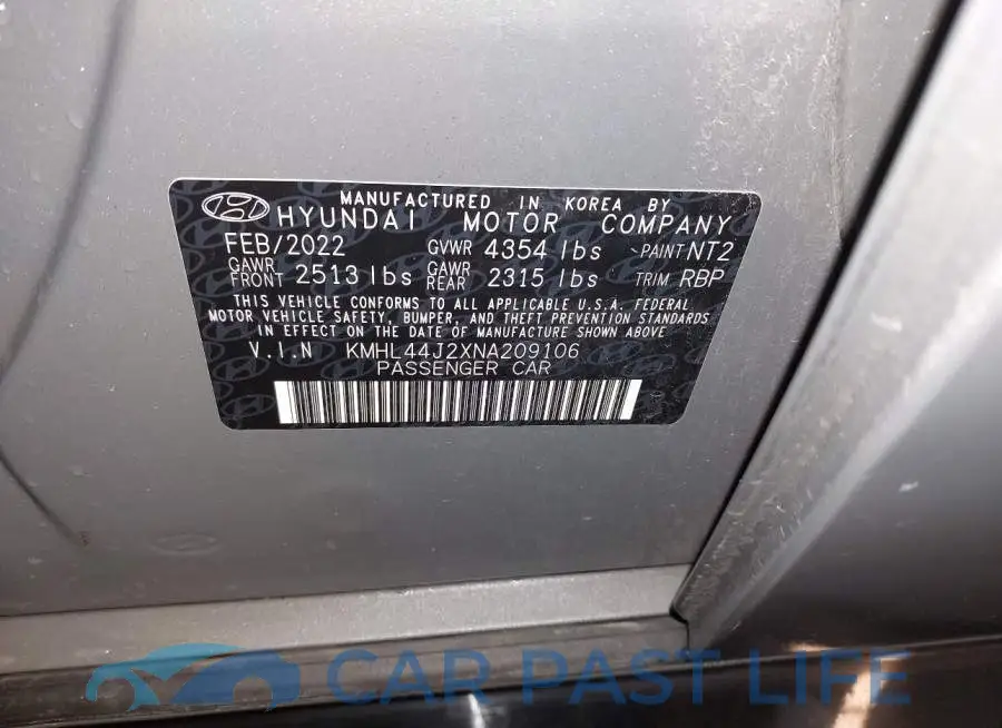 KMHL44J2XNA209106# 9