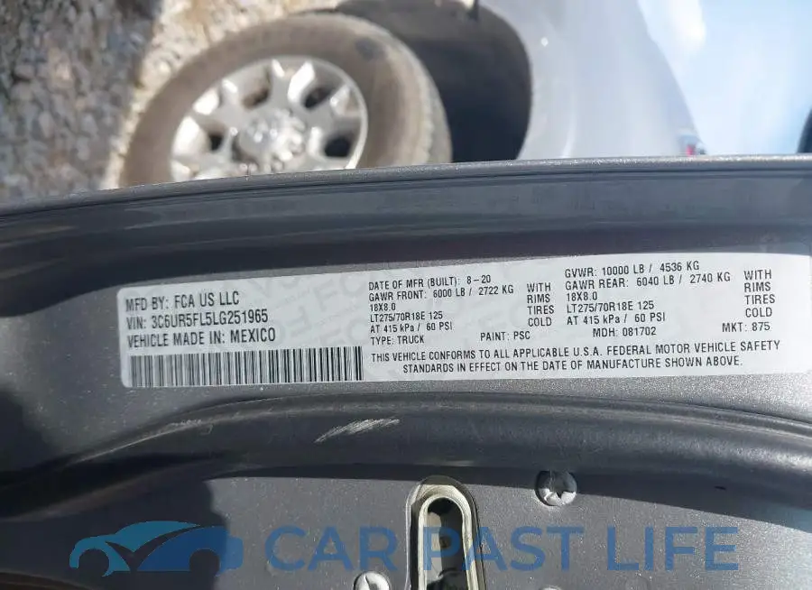 3C6UR5FL5LG251965# 9