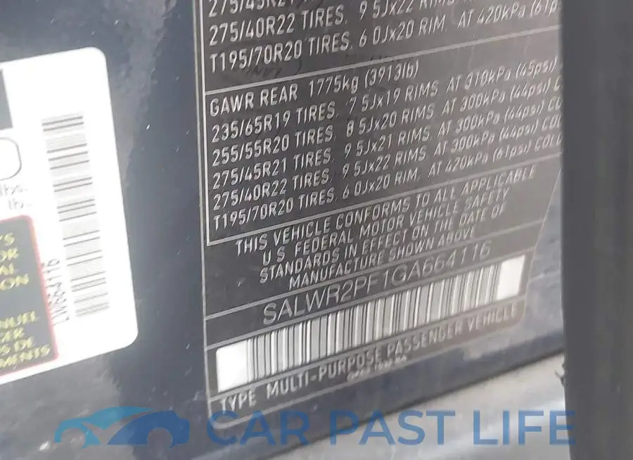 SALWR2PF1GA664116# 9