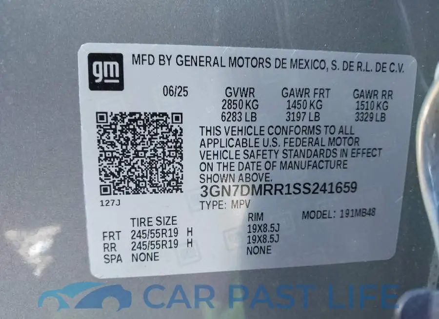 3GN7DMRR1SS241659# 9