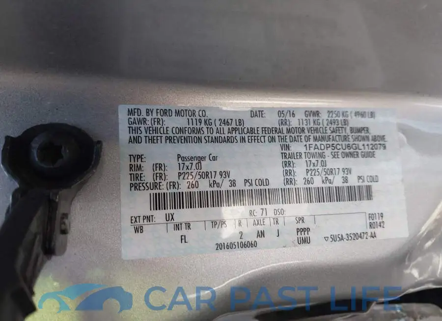 1FADP5CU6GL112079# 9
