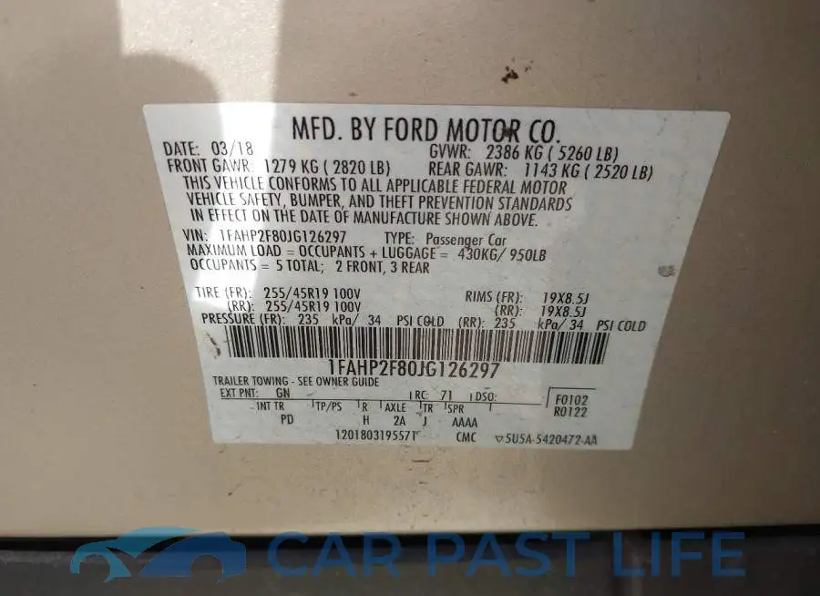 1FAHP2F80JG126297# 9