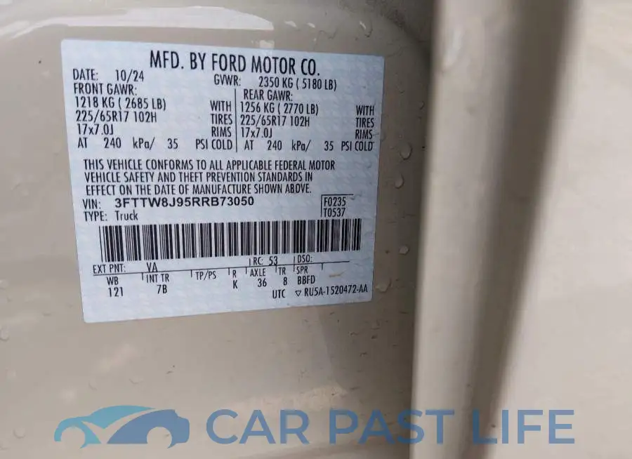 3FTTW8J95RRB73050# 9