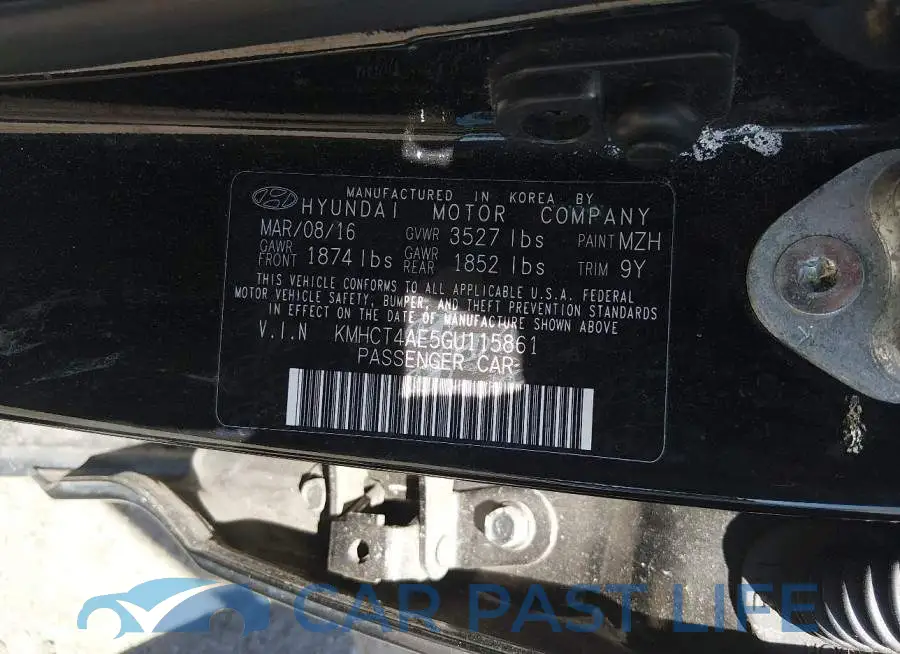 KMHCT4AE5GU115861# 9